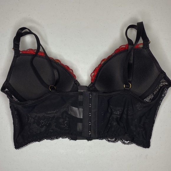 Rose Embroidered Longline Bra Bustier - Picture 3 of 3